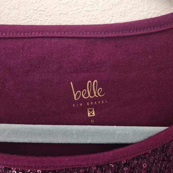 Jingle Belles by Kim Gravel Sequin Front Knit Back Top - Picture 2 of 3